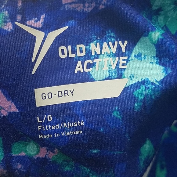 Old Navy Active, 0048 blu /teal spandex yoga psnts, sz L/G - Picture 3 of 3